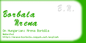 borbala mrena business card